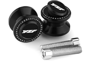 GOXMOTO Motorcycle Rear Stand Swingarm Spools Bobbins Frame Sliders 6MM Compatible with Yamaha YZF R7 R3 R1 R6 R9 R1S R1M R6S 1998-2022 2023 2024 2025 YZFR3 YZFR7 YZFR1 YZFR6 YZFR9 Accessories (Black)