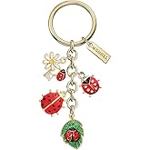 MONNEL Women's Zinc Alloy Metal Little ladybugs Leaf and Daisy Charms Key Ring Keychain Z679
