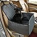 PETTOM Pet Bucket Seat Cover 2 in 1 Pet Front Seat Cover Dog Car Seat Cover Dog Hammock Non-Slip Backing Dog Car Seat Carrier Waterproof Full Protection Seat Protector f (Black)