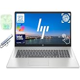 HP 17.3" Touchscreen Laptop Computer, Intel 12-Core Ultra 7 255U Processor, 16GB RAM 512GB SSD, Fingerprint Reader, Backlit Keyboard, Windows11, PLUSERA Earphones &amp; 8-in-1 Hub Included, Moonlight Blue