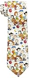 Peanuts Men's Playing Sports Tie, White, One Size