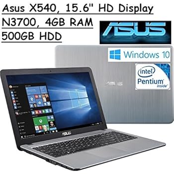 Asus Vivo Book Flagship High Performance 15.6 inch (1366 x 768) HD Laptop PC | Intel Pentium N3700 Quad-Core | 1.60 GHz | 4GB RAM | 500GB HDD | DVDRW | WIFI | Webcam | Windows 10 | Silver