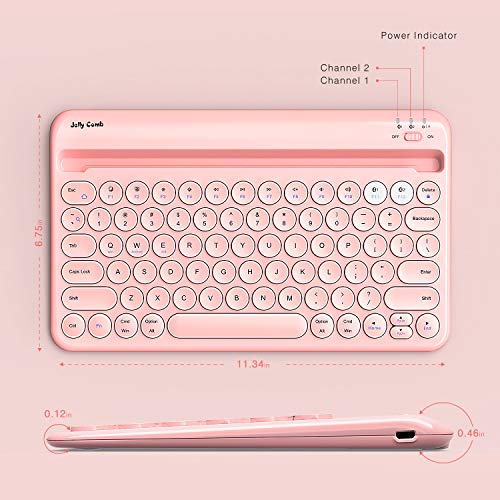 Bluetooth Keyboard, Jelly Comb MultiDevice Universal Bluetooth