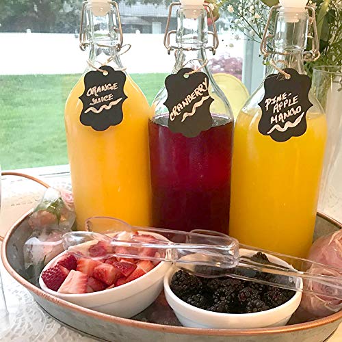 image for G2PLUS 100 PCS Black Paper Gift Tags with String, 2.75''x 1.97'' Kraft