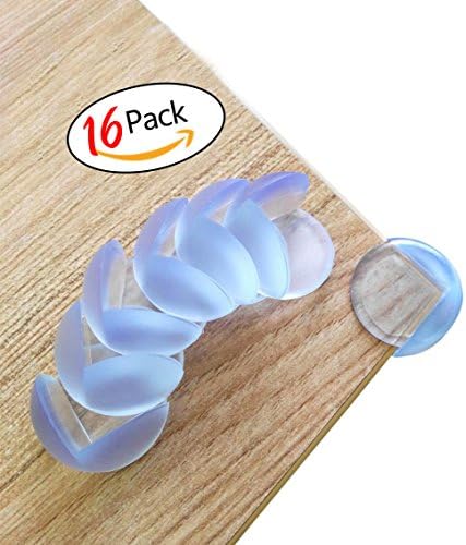 Baby Proofing Corner Protector Guards Caring Corners Premium Clear Corner Guards. Keep Children Safe, Protect From Injury Around the House (16pack)