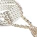 Metme 1920s Flapper Bracelet Ring Set Gatsby Accessories Imitation Pearl Crystal Bracelet Adjustable Ring