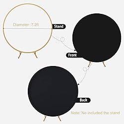7.2ft Black Round Backdrop Cover for 7ft / 7.2ft