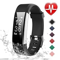 LETSCOM Fitness Tracker HR, Activity Tracker Watch with Heart Rate Monitor, Waterproof Smart Bracelet with Step Counter, Calorie Counter, Pedometer Watch for Kids Women and Men