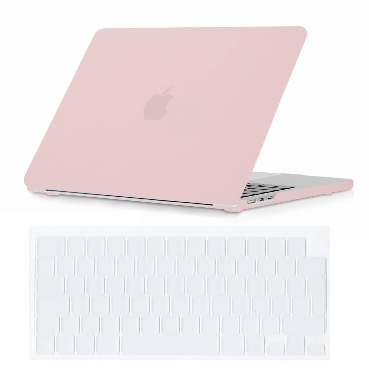 Se7enline Compatible with A2681 MacBook Air Case M2/M3/M4 2022-2025 for Mac Air 13.6-inch Model A2681/A3113/A3240 M2/M3/M4 Chip Laptop Protective Hard Shell Case with Keyboard Cover Skin,Rose Quartz