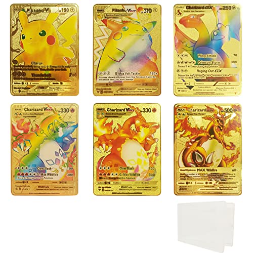 6 PCS Charizard Cartoon Metal Gold Plated Card, Charizard Vmax GX DX Golden  Super Rare Collection Pokeman-Cards, Best Gift for Kids and Adult, Game Fan  and Collectors in Dubai - UAE | Whizz