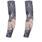 ZQXPP Z162 Cycling Sun Protective Uv Cover Tattoo Arm Sleeves-1 Pair Sports Cooling Arm Sleeves