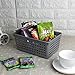 Doryh Plastic Storage Baskets Set, Grey, 4 Packs Small Desktop Storage Basket Bin