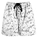 Leisureland Women's Pure Cotton Flannel Lounge Pajama Boxer Shorts Music Notes Print (Medium)