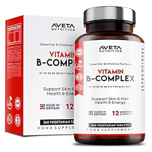 Vitamin B Complex 365 Tablets 12 Month Supply – Essential Eight Vitamins in 1 Tablet, Vitamins B1, B2, B3, B5, B6, B12…