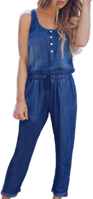 vintage denim romper