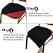 Voilamart Dining Chair Seat Covers Stretch Removable Washable Dining Chair Cover Slipcovers Soft Chair Protectors Chair Seat Cushion Slipcovers - Pack of 4, Black