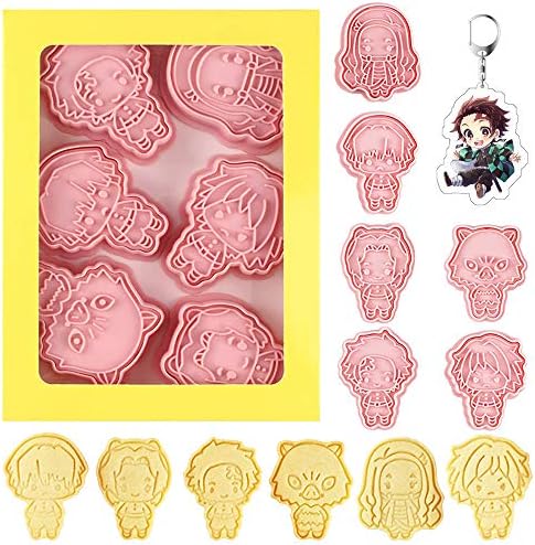 鬼滅の刃クッキー型 鬼滅クッキー型抜き 6点セット 炭治郎 禰豆子 善逸 伊之助 胡蝶 しのぶ 義勇 製菓 キッチン 製菓用品 プレスタイプ お弁当 手作り 誕生日プレゼント 贈り物 専用パッケージボックス付き