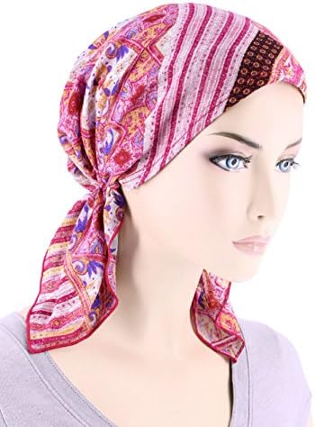 Paisley Bandana Scarf Pre Tied Cotton Chemo Hat Beanie Turban Headwear for Cancer
