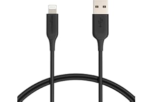 Amazon Basics 2-Pack USB-A to Lightning ABS Charger Cable, MFi Certified Charger for Apple iPhone 14 13 12 11 X Xs Pro, Pro Max, Plus, iPad, 3 Foot, Black