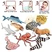 ValeforToy Ocean Sea Animal,10 Pack Rubber Bath Toy Set,Super Stretches Material TPR, Some Kinds Can Change Colour, Floating Bathtub Toy Figure Party,Realistic Shark Octopus Fish
