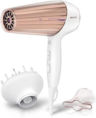 MoistureProtect Haartrockner - 2300W, Ionisierungsfunktion, 6 Hitze- und Geschwindigkeitsstufen, inkl. Diffusor & Stylingdüse (Modell HP8280/00)