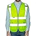 GOGO 9 Pockets High Visibility Zipper Front Safety Vest With Reflective Strips, Meets ANSI Standards