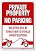Sigo Signs Private Property No Parking Violators Will Be Towed Away Sign, 10x14 Inches, Rust Free .040 Aluminum, Fade Resistant, Made in USA