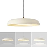 BISAMIYA Modern Kitchen Island Pendant Light - 15.7” Dimmable LED Ceiling Light with Brass Accents, 2000 Lumens Warm White fo
