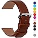 Fullmosa 12 Colors for Quick Release Leather Watch Band, Uli Genuine Leather Watch Strap 20mm Brown