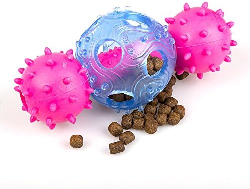 Fragralley Chew Puzzle Interactive Dog Chew Toy - Pink with Blue Ball