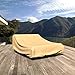 Budge P2A01SF1 All Seasons Double Patio Chaise Cover Lightweight, UV-Resistant, Tan
