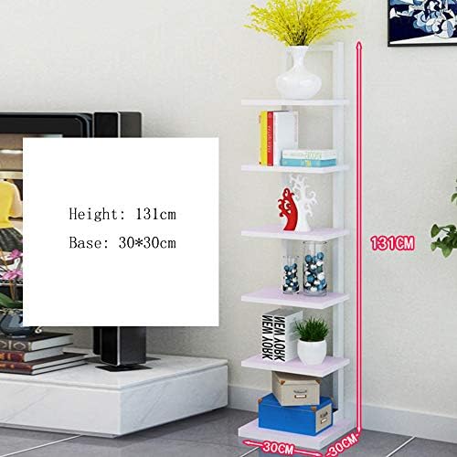 Shelves DUO Shelving 7 Tires Bookcase Book Shelf Book Tower Shelf Bookcase Wall Shelf Unit Large Storage With 9 colors Racks (Color : White)