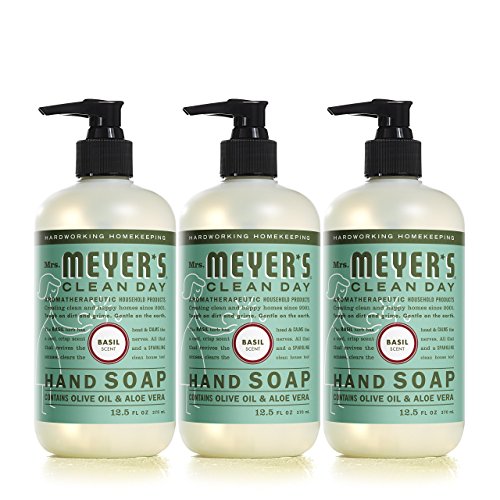 Mrs. Meyer’s Clean Day Liquid Hand Soap, Cruelty Free and Biodegradable Hand Wash Made with Essential Oils, Basil, 12.5…