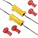 RioRand 2PCS 50W 6Ohm LED Load Resistors for LED Turn Signal Lights or LED License Plate Lights or DRL (Fix Hyper Flash, Warning Cancellor) with 4pc Quick wire Clip