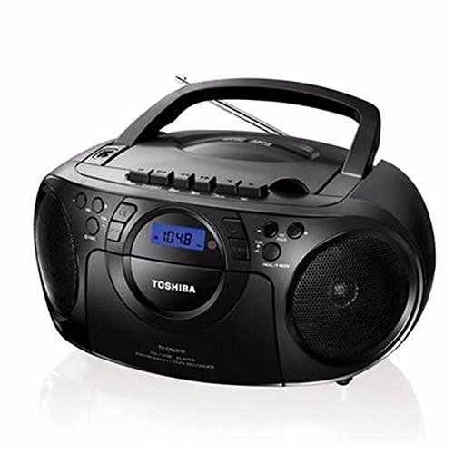 Toshiba-Portable-Boombox-CD-USB-Radio-Cassette-Tape-Recorder-MP3-Playback-Digital-Sound-AMFM-Radio-Headphone-Terminals-and-Remote-110V-240V-Worldwide-Use-TY-CKU310K
