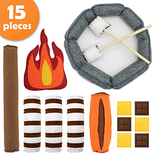 Kids Camping Toys Plush Toy Campfire,Dramatic Play Toys For Preschool