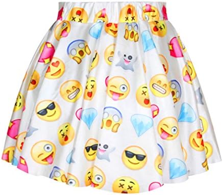 SWEETXIN Womens Digital Printed Galaxy Starry Skirt Elastic Flared Pleated Mini Skirt