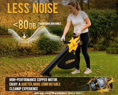 40V Cordless Leaf Blower Vacuum Mulcher, 3-in-1 Battery Powered Leaf Vacuum with photo 11