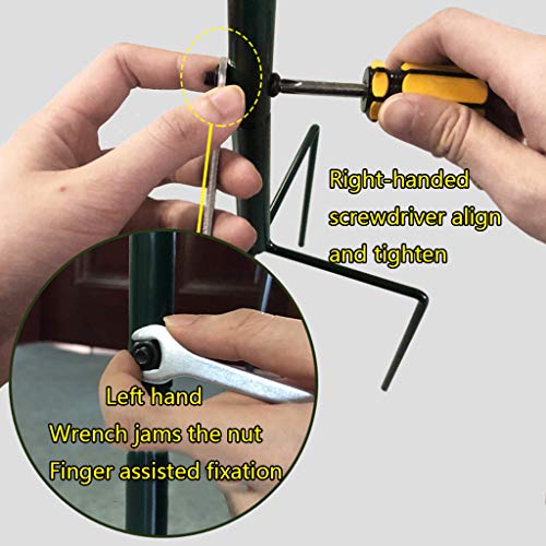 QHW Rosenbogen, Pergola-Kletterpflanzenbogenhalterung, Gartenbogengitter-Kletterhilfe, Hochzeitsdekoration, schwarz… – Bild 5