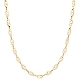 Beautitlry Gold Pearl Necklace for Women, 18K Gold Plated Dainty Pearls Beaded Chain Necklace Jewelry Gifts for Women