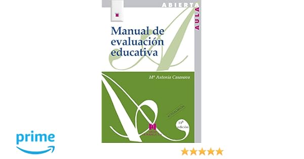 Casanova Maria Antonia Manual De Evaluacion Educativa De Conceptos