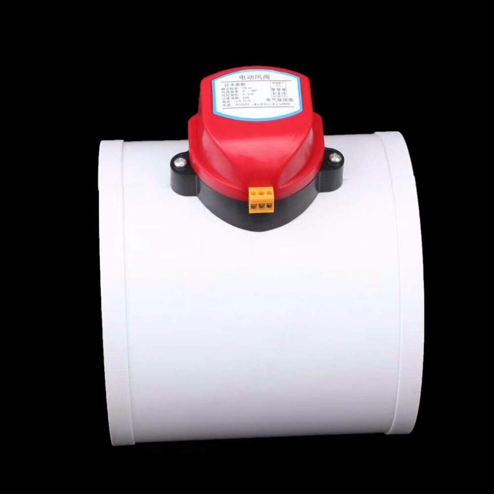 Fincos 4 inch Plastic air Damper Valve HVAC Electric air Duct Motorized