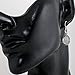 925 Oxidized Sterling Silver Moonstone Gemstone Oval Rope Edge Vintage Dangle Hook Earrings 1.3
