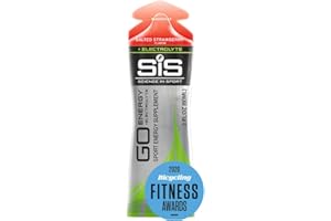 Science in Sport Energy Gel Pack, SIS Energy Gel + Electrolyte, 22g Fast Acting Carbs, Performance & Endurance Gels, Salted Strawberry Flavor - 2 Fl Oz (Pack of 6)