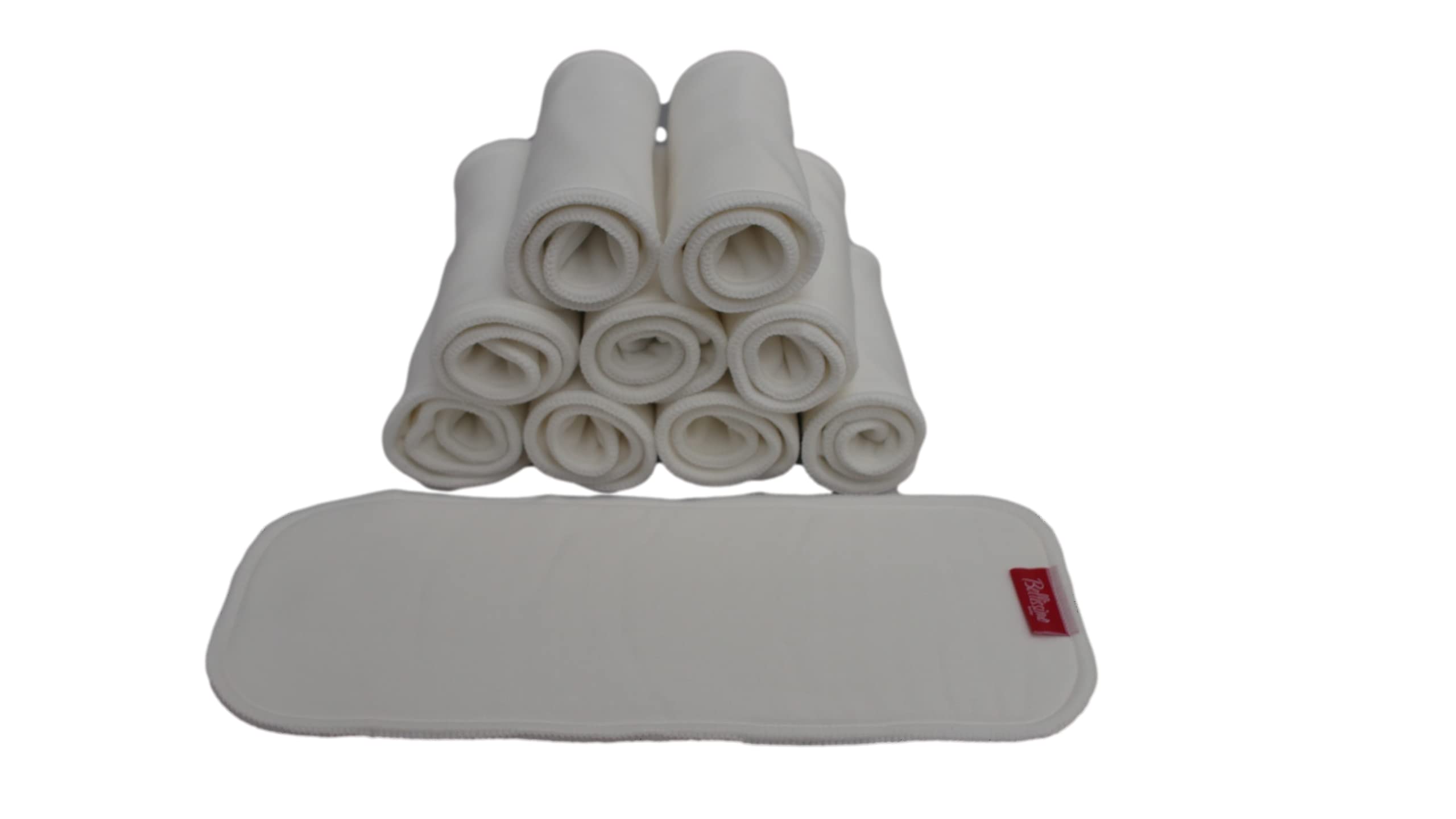Bellissimo Baby™ Bamboo 4 Layer Inserts 10 Pack ☆ Super Soft Booster for Reusable Cloth Nappy Nappies…