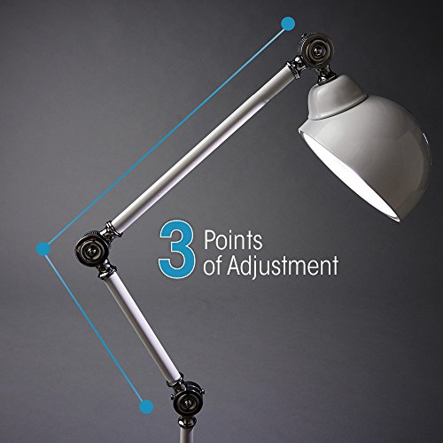 OttLite Revive LED Desk Lamp, White 3 Brightness Settings, Touch