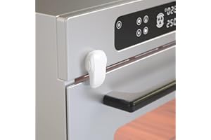 SAFELON 1 Pcs Baby Safety Oven Door Lock, Double Button Oven Lock for Kitchen Safety (White)