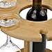 Tirrinia Wine Rack, Wine Glass Holder and Bottle Drying Rack, Bamboo Wine Storage with Holds 6 Glasses and 1 Bottle, Wine Glass Rack-Free Corkscrew, Best Gift for Wine Lover & Friends
