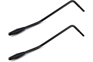 2pcs Black Tremolo Arms, 5mm/0.2in & 6mm/0.24in Thread Whammy Bars with Tip Metal Single Tremolo Bridge System Replacement Pa