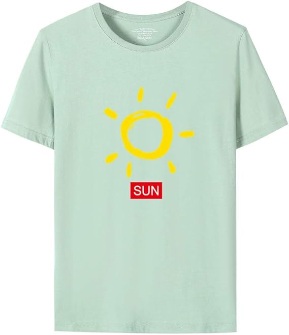 Amazon 19年夏の漫画のプリントtシャツラウンドネックとルースボディシャツとトレンディなメンズtシャツ Tシャツ カットソー 通販